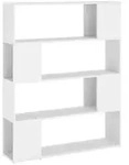 vidaXL B&uuml;cherregal Raumteiler Wei&szlig; 100x24x124 cm