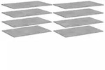 vidaXL B&uuml;cherregal-Bretter 8 Stk. Betongrau 80x50x1,5 cm Holzwerkstoff