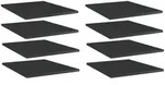 vidaXL B&uuml;cherregal-Bretter 8 Stk. Hochglanz-Schwarz 40x50x1,5 cm