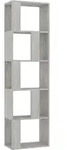 vidaXL B&uuml;cherregal/Raumteiler Betongrau 45x24x159 cm Holzwerkstoff