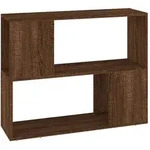 vidaXL B&uuml;cherregal/Raumteiler Braun Eichen-Optik 80x24x63 cm