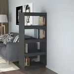 vidaXL B&uuml;cherregal/Raumteiler Grau 60x35x135 cm Massivholz Kiefer