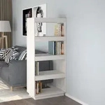 vidaXL B&uuml;cherregal/Raumteiler Wei&szlig; 60x35x135 cm Massivholz Kiefer