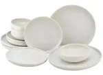 CreaTable Uno Offwhite Tellerset 12-tlg Steinzeug