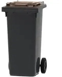 PROREGAL Premium 2-Rad-M&uuml;lltonne MGB | 120 Liter, HxBxT 97,4x47,9x55,5cm 