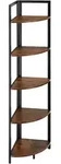 tectake Eckregal Castlebar 30x30x150cm Industrial Holz Dunkel, Rustikal