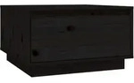 vidaXL Couchtisch Schwarz 55x56x32 cm Massivholz Kiefer