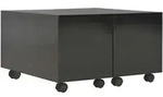 vidaXL Couchtisch Hochglanz-Schwarz 60x60x35 cm Holzwerkstoff
