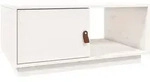 vidaXL Couchtisch Wei&szlig; 80x50x35,5 cm Massivholz Kiefer