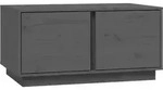 vidaXL Couchtisch Grau 80x50x40 cm Massivholz Kiefer
