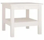 vidaXL Couchtisch Wei&szlig; 45 x 45 x 40 cm Massivholz Kiefer