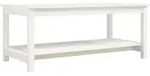 vidaXL Couchtisch Wei&szlig; 110x55x45 cm Massivholz Kiefer
