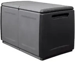 vidaXL Garten-Aufbewahrungsbox 96x53x57 cm 230 L Dunkelgrau Schwarz