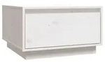 vidaXL Couchtisch Wei&szlig; 55x56x32 cm Massivholz Kiefer