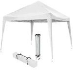 tectake Faltbarer Pavillon Linosa 3x3 m 300 x 300 x 255 cm Wei&szlig;