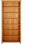 vidaXL B&uuml;cherregal 7 F&auml;cher 90x22,5x200 cm Massivholz Eiche