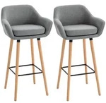 HOMCOM - Barhocker - 55L x 48B x 100H cm - grau