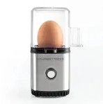 GOURMETmaxx Eierkocher f&uuml;r 1 Ei - Edelstahl/schwarz
