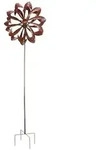 Lex XXL Metall Doppel Windrad Windspiel Gartendeko Balkon Terrasse 210x62cm...