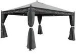 Mendler Pergola Cadiz, Garten Pavillon, stabiles 7cm-Gestell mit Seitenwand +
