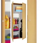 VCM Vandol II Universalschrank, Reinigungsschrank 2 T&uuml;ren Buche dekor.