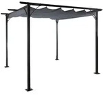 Mendler Pergola HWC-C42, Garten Pavillon, stabiles 6cm-Gestell + Schiebedach ~...