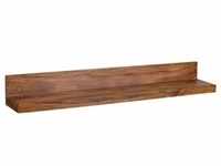Wohnling Massivholz Wandregal MUMBAI 140cm Sheesham Wandboard Regal massiv Holz