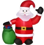HOMCOM - aufblasbarer Weihnachtsmann - 120 cm - rot