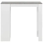 vidaXL Bartisch mit Regal Wei&szlig; 110x50x103 cm Orion Nova Modell
