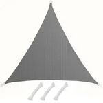 UV Sonnensegel 6x6x6 m HDPE Dreieck Sonnenschutz &Uuml;berdachung Balkon Garten Grau