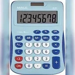 Maul MJ 550 Tischrechner Hellblau Display (Stellen): 8 batteriebetrieben,