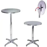 Baumarktplus 2x Stehtisch 2in1 Alu h&ouml;henverstellbar 70/115cm &Oslash;60cm Bistrotisch