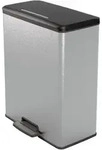 Curver Tretm&uuml;lleimer Deco Rechteckig 65L Silbern