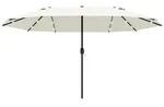 Outsunny - Sonnenschirm - 256Lx440Wx240Hcm - Cremewei&szlig;