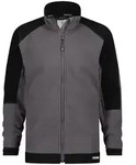 DASSY Fleecejacke KAZAN - Arbeitsjacke mit Cordura-Verst&auml;rkung zementgrau/schwarz XS