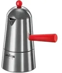 ILSA Carmencita Pop Espressokocher f&uuml;r Induktion, aus Aluminium mit rote Griff und