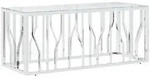 vidaXL Couchtisch 110x45x45 cm Edelstahl und Glas