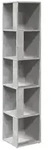 vidaXL Eckregal Betongrau 33x33x164,5 cm Holzwerkstoff