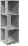 vidaXL Eckregal Betongrau 33x33x100 cm Holzwerkstoff