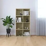 vidaXL B&uuml;cherregal/Sideboard Sonoma-Eiche 66&times;30&times;130 cm Holzwerkstoff