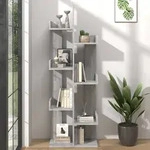 vidaXL B&uuml;cherschrank 48x25,5x140 cm Grau Sonoma Holzwerkstoff
