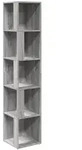vidaXL Eckregal Grau Sonoma 33x33x164,5 cm Holzwerkstoff