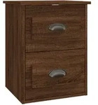 vidaXL Wand-Nachttisch Braun Eichen-Optik 41,5x36x53 cm