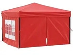 vidaXL Partyzelt Faltbar mit Seitenw&auml;nden Rot 3x3 m