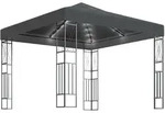 vidaXL Pavillon mit LED-Lichterkette 3x3 m Anthrazit Stoff