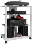Ebuy24 FolasR Hifi-M&ouml;bel 3 Ablagen wei&szlig;.