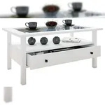VCM LingisL Couchtisch 1 Schublade 1 Ablage wei&szlig;.