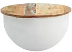 FineBuy Couchtisch Massivholz &Oslash; 60cm Wohnzimmertisch Rund Sofatisch Tisch Modern