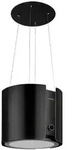 Klarstein Skyfall Inselabzugshaube &Oslash;45cm Umluft 402m3/h LED Schwarz-Metallic