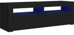 vidaXL TV-Schrank mit LED-Leuchten Schwarz 120x35x40 cm